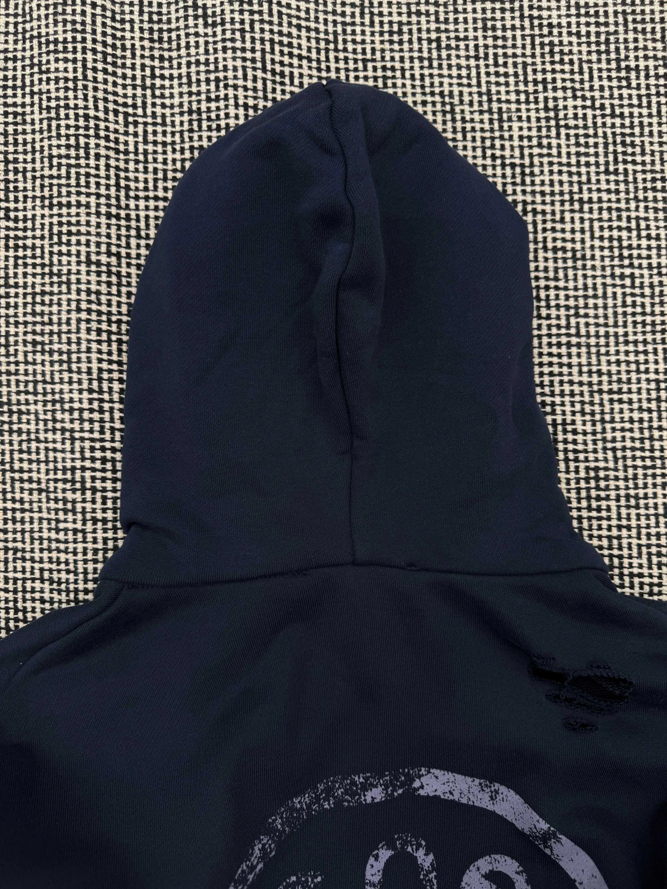 Acne Studios circle distressed printed hole zipper sweatshirt S/M/L/XL